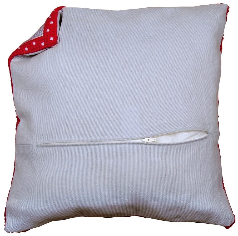 7854 Cushion Back with Zipper - Grey, 18 x 18 inch